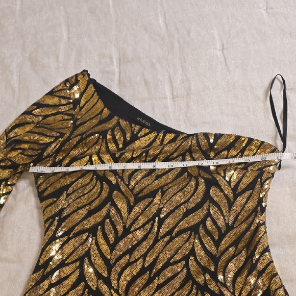 ark and co gold sequin dress Nicola Gold Sequin Gown | Afterpay | Klarna main image 1
